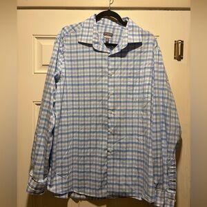 Van Heusen Flex Light Blue and White Plaid Shirt